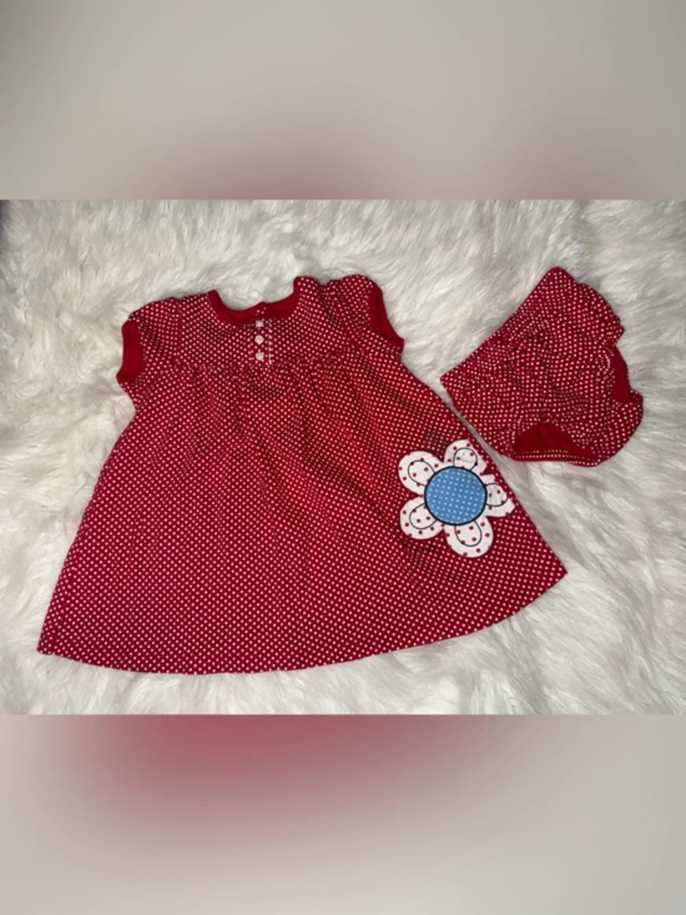 Carter's Red Polka Dot Dress with White Dots
